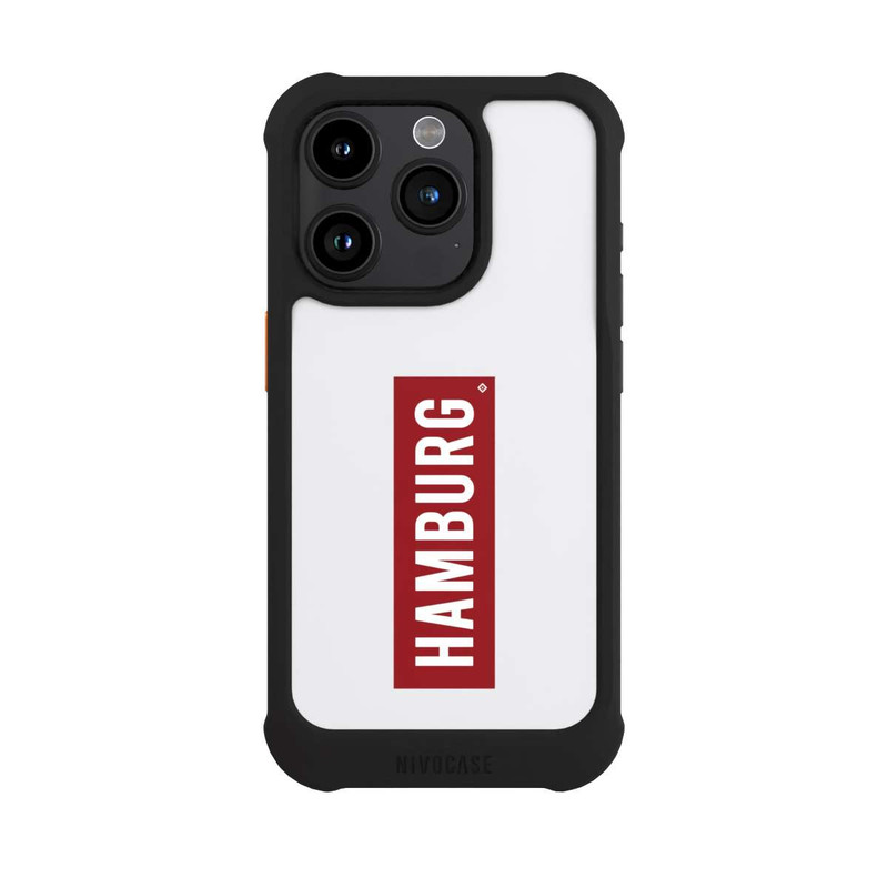 iPhone 15 Pro NIVOmax HSV Hambourg rouge et blanc