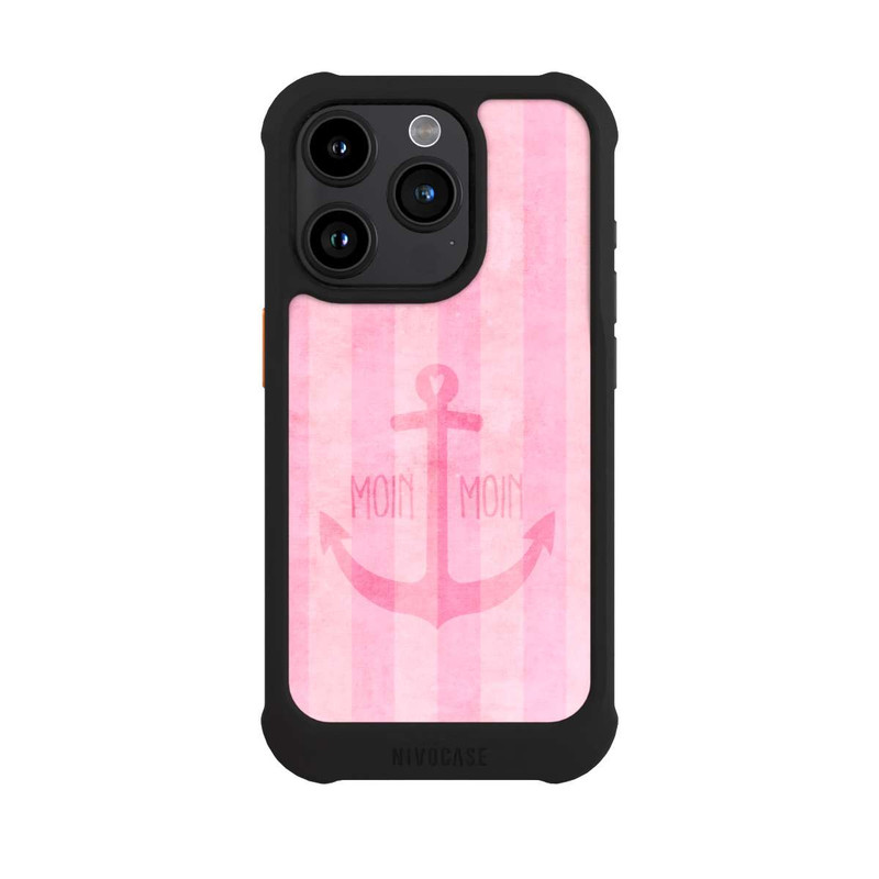 iPhone 15 Pro NIVOmax Moin Moin Stripes Pink