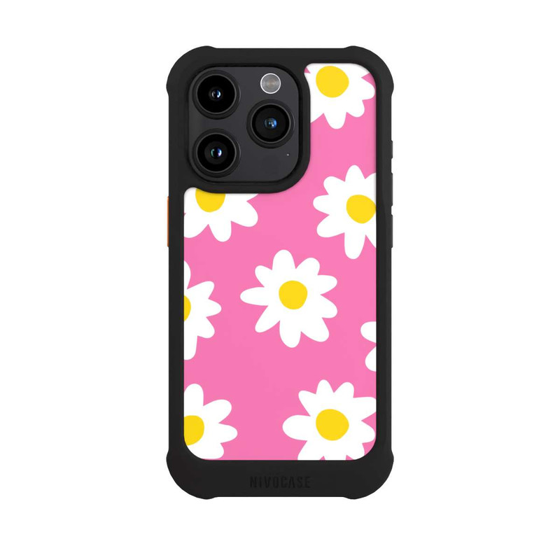 iPhone 15 Pro NIVOmax Marguerites Pattern Rose