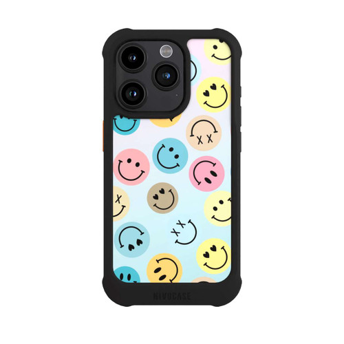 Apple iPhone 15 Pro NIVOmax Smiles Emotes Pattern Colorful