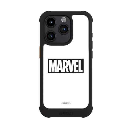 Apple iPhone 15 Pro NIVOmax Marvel Logo White