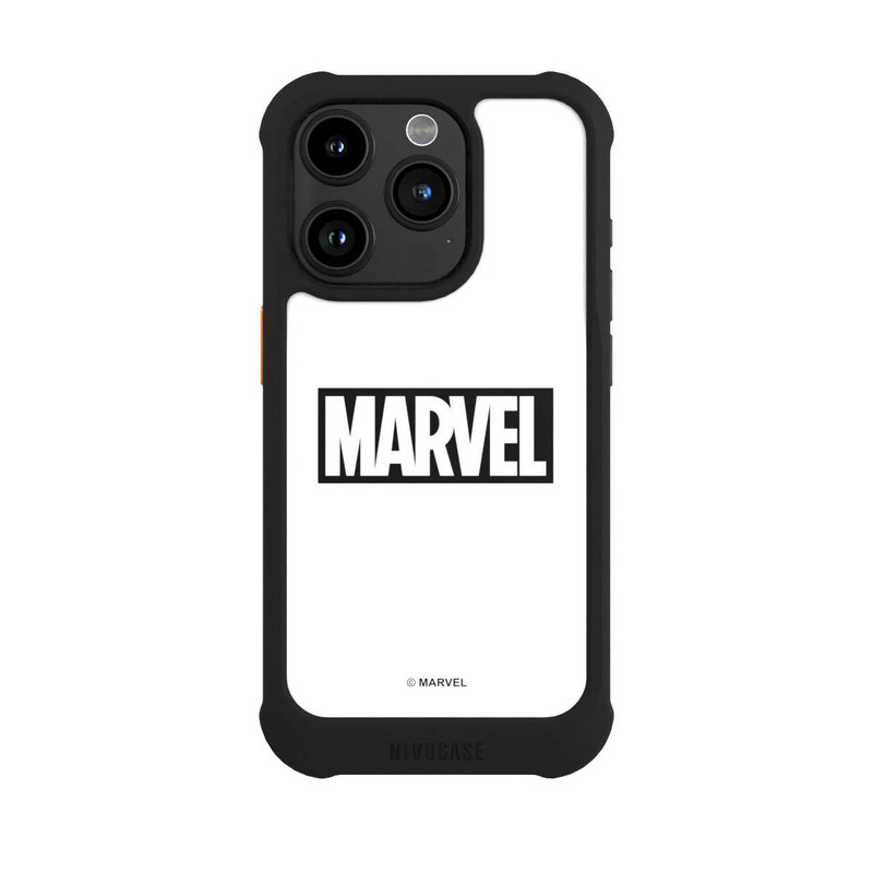 iPhone 15 Pro NIVOmax Marvel Logo White