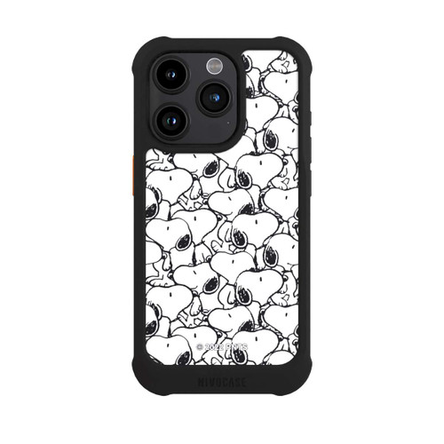 Apple iPhone 15 Pro NIVOmax Snoopy Muster Schwarz und Weiß