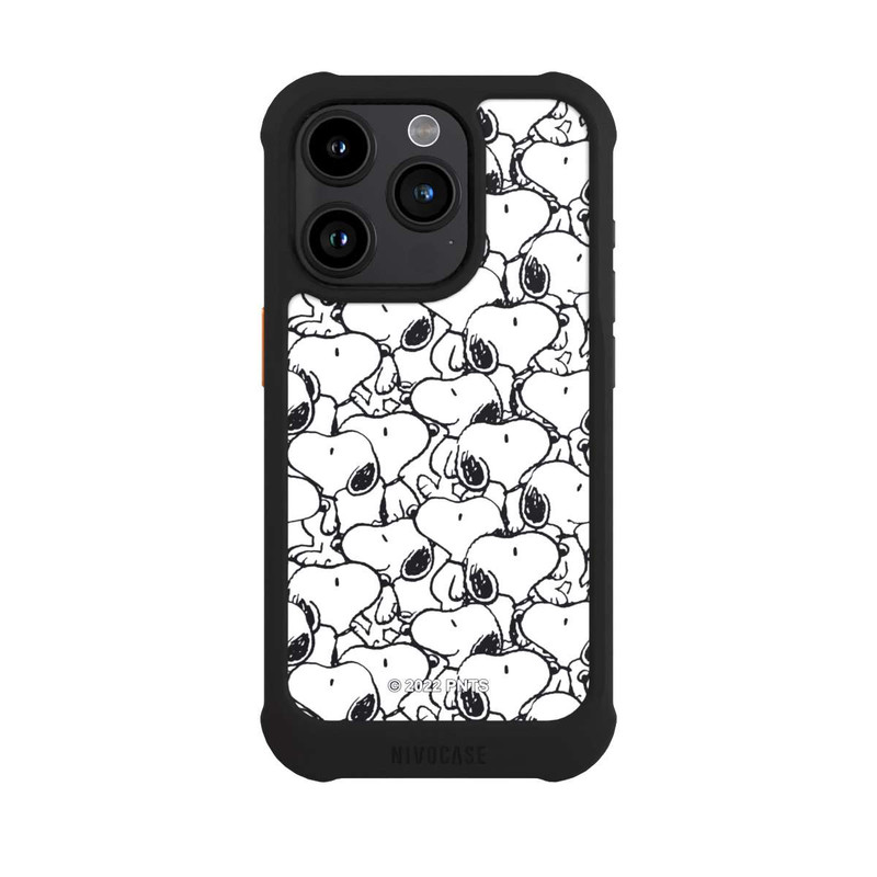iPhone 15 Pro NIVOmax Snoopy Pattern Noir & Blanc