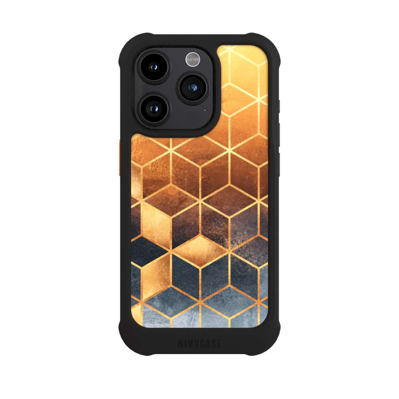 iPhone 15 Pro NIVOmax Würfel goldener Farbverlauf