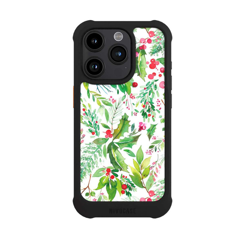 iPhone 15 Pro NIVOmax Noël Houx Vacances Nature