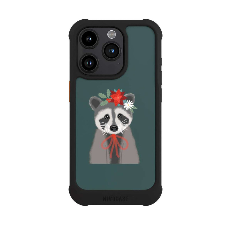 iPhone 15 Pro NIVOmax weihnachtlicher Waschbär