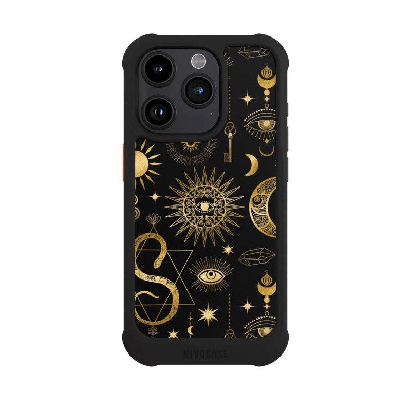 iPhone 15 Pro NIVOmax Soleil et Lune Célestes Steampunk
