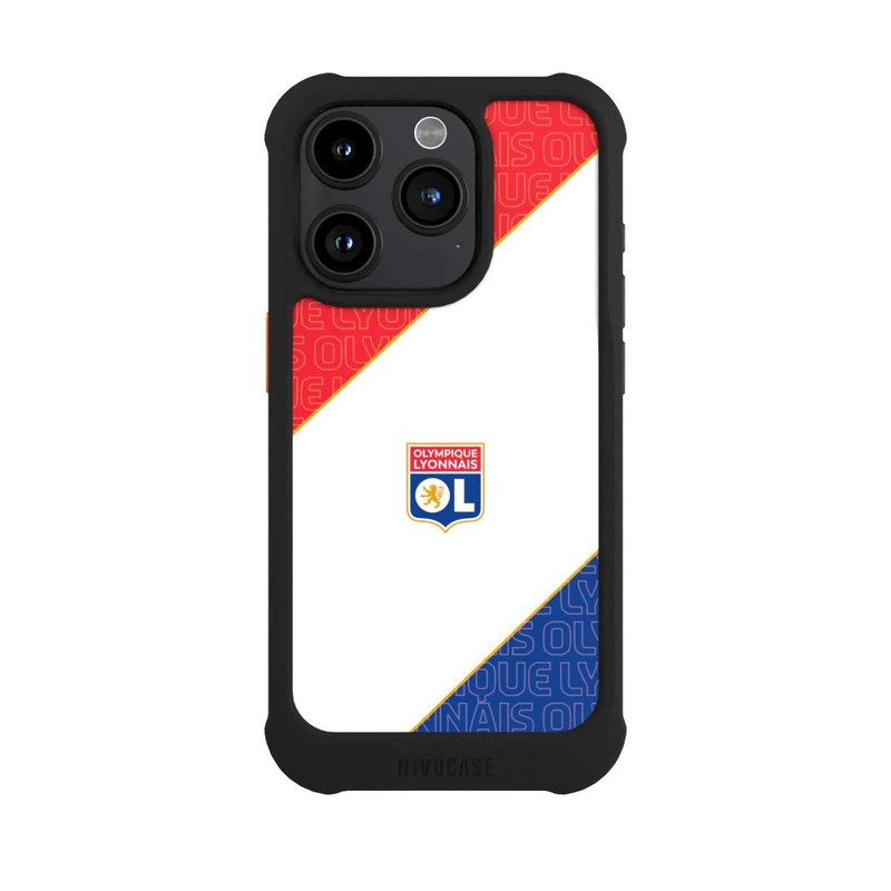 iPhone 15 Pro NIVOmax Logo OL rouge et bleu