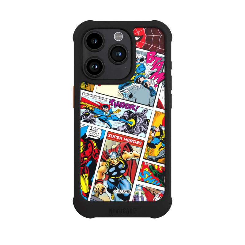 iPhone 15 Pro NIVOmax Marvel Retro Comic Blue