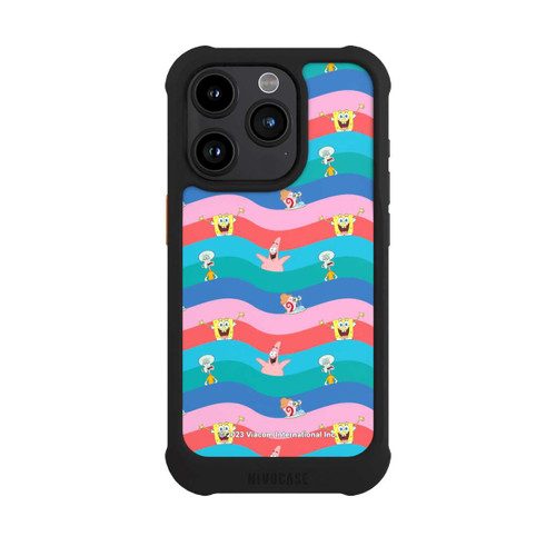 Apple iPhone 15 Pro NIVOmax Spongebob Friends Colorful Waves