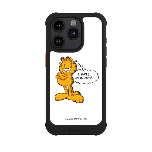 Apple iPhone 15 Pro NIVOmax Garfield I Hate Mondays White