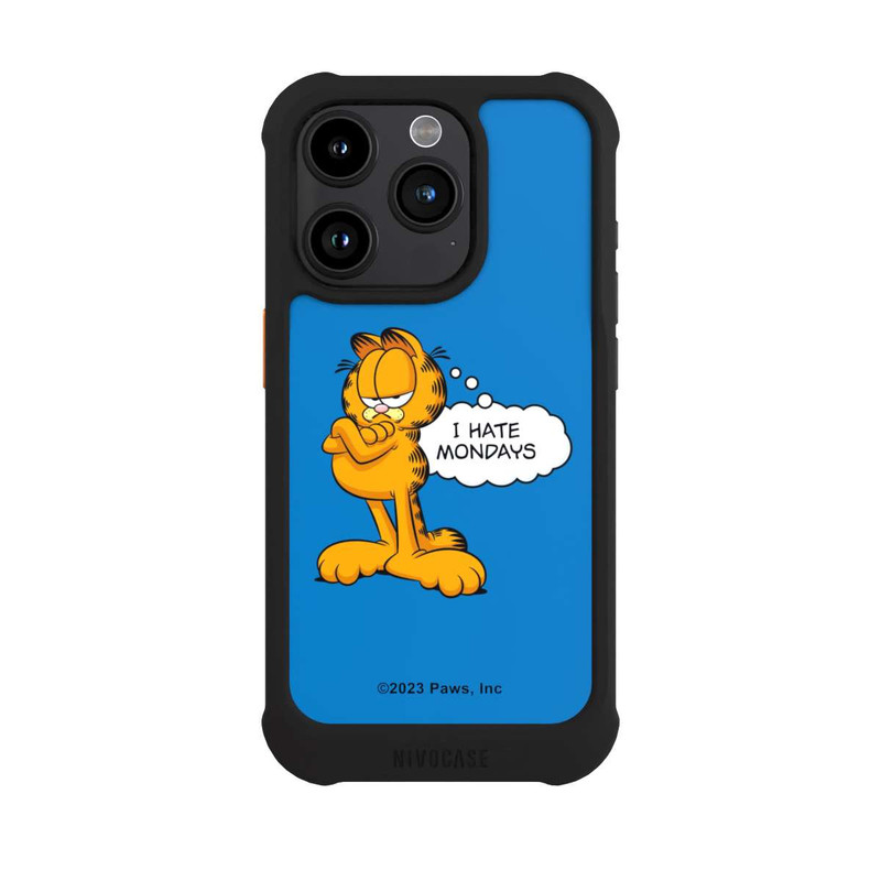 iPhone 15 Pro NIVOmax Garfield I Hate Mondays Blue