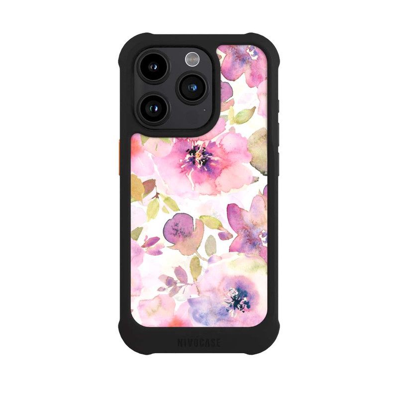 iPhone 15 Pro NIVOmax Papier Peint Fleurs Roses