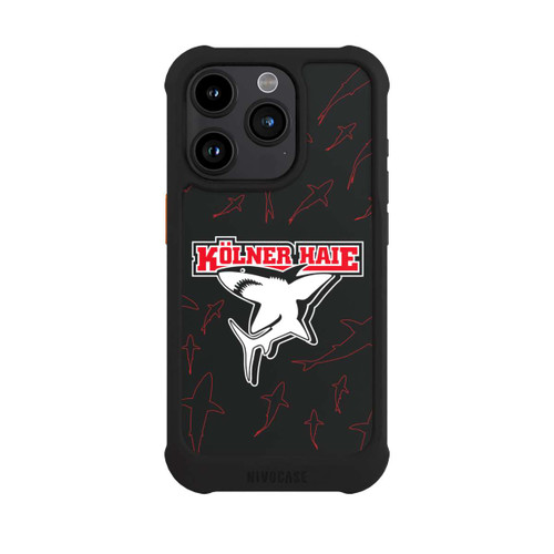 Apple iPhone 15 Pro NIVOmax Haie Muster Rot