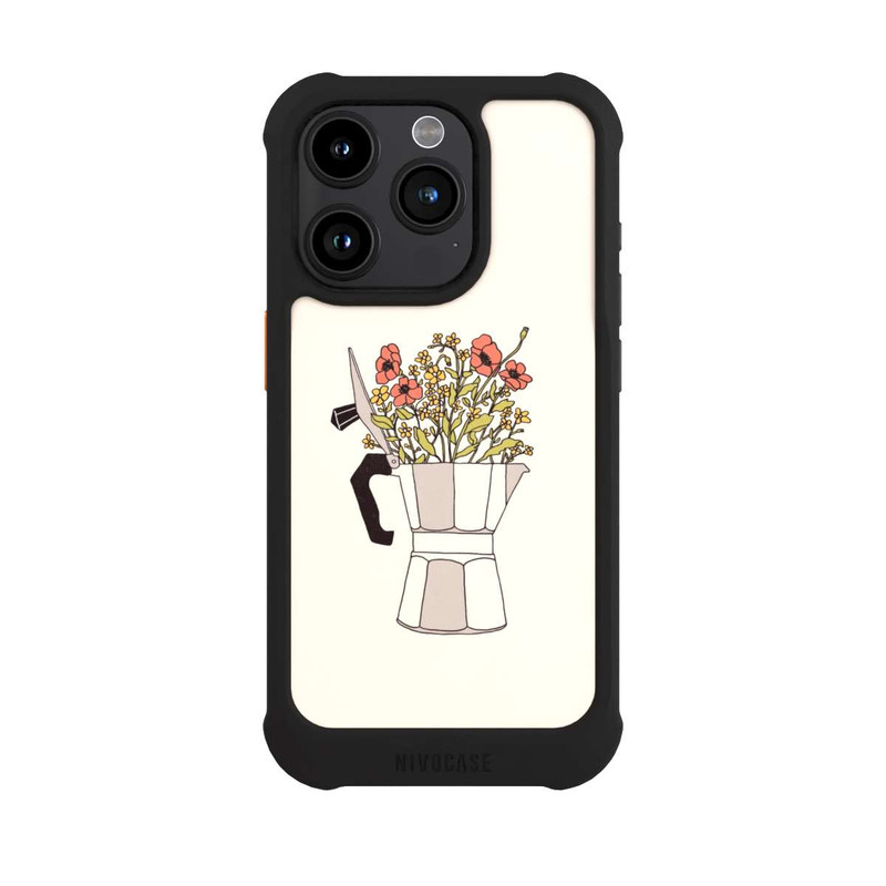 iPhone 15 Pro NIVOmax Moka Blumen