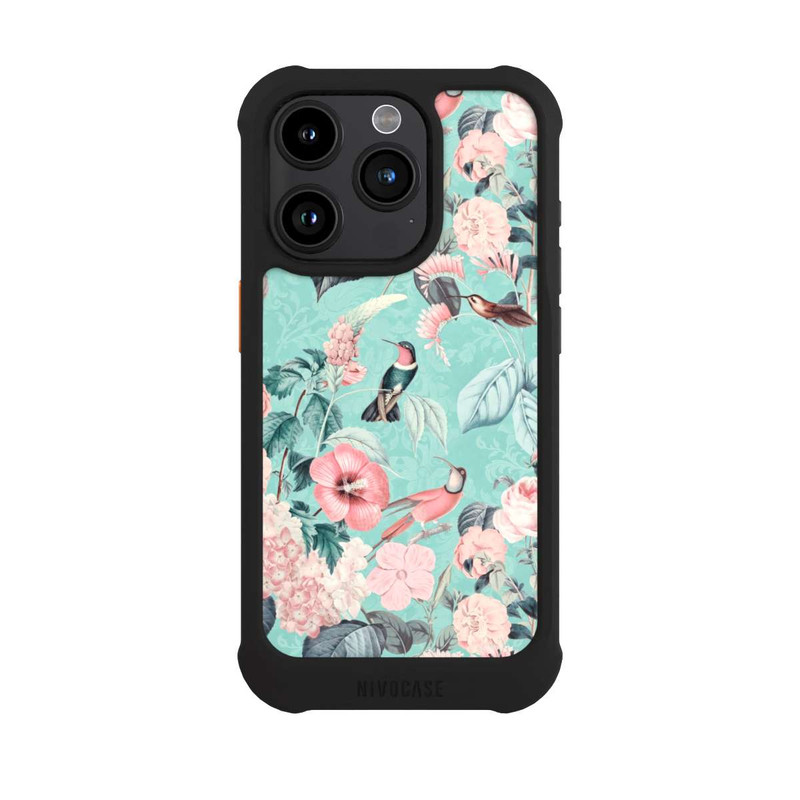iPhone 15 Pro NIVOmax Kolibri Paradies Pattern