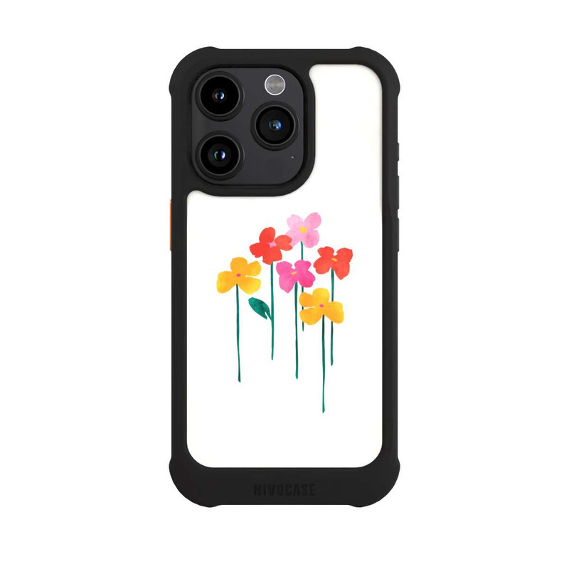 iPhone 15 Pro NIVOmax Kleine glückliche Blumen