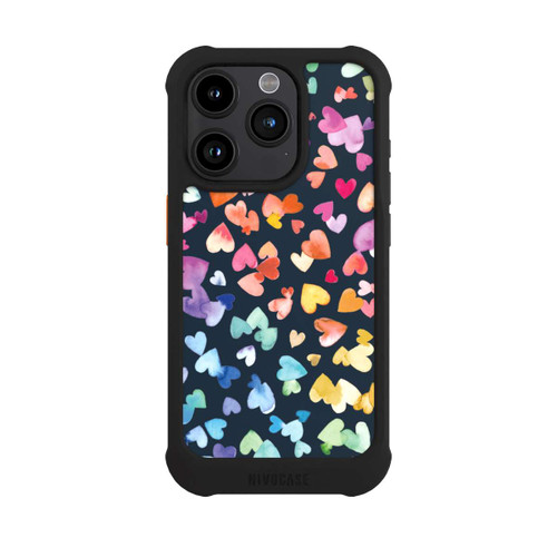 Apple iPhone 15 Pro NIVOmax Valentinstag Herzen Schwarz