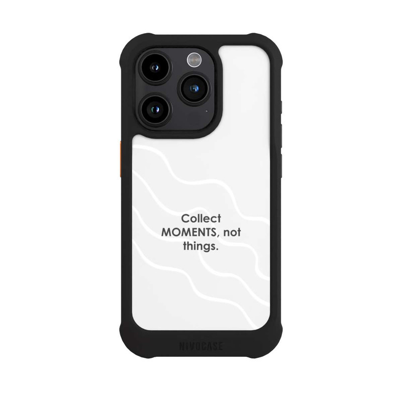 iPhone 15 Pro NIVOmax Collect Moments Not Things Grey