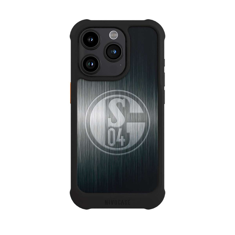 iPhone 15 Pro NIVOmax Schalke 04 Metall Look