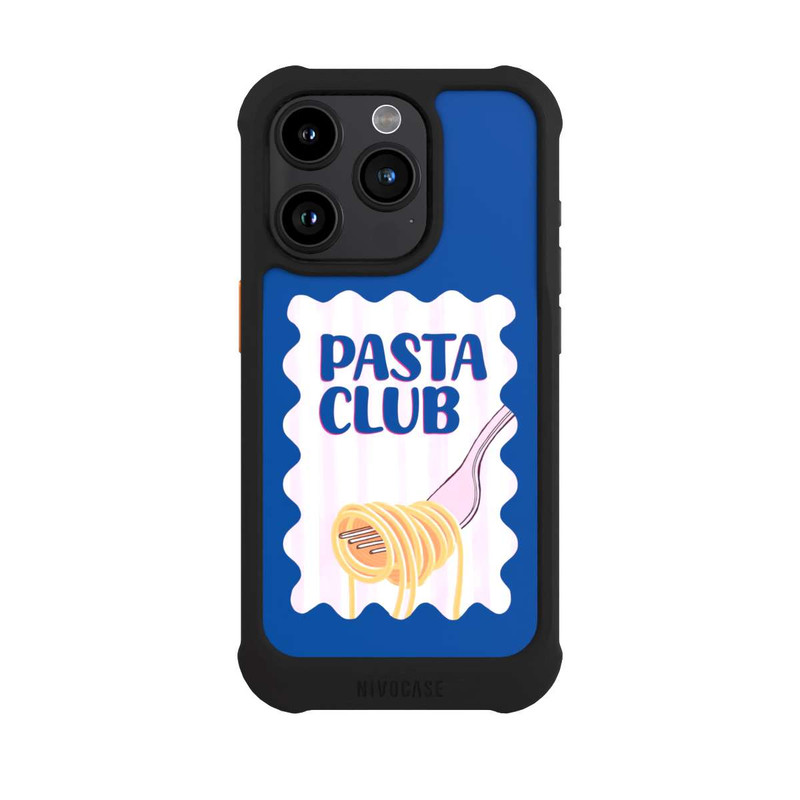 iPhone 15 Pro NIVOmax Pasta Club in Blue and Pink