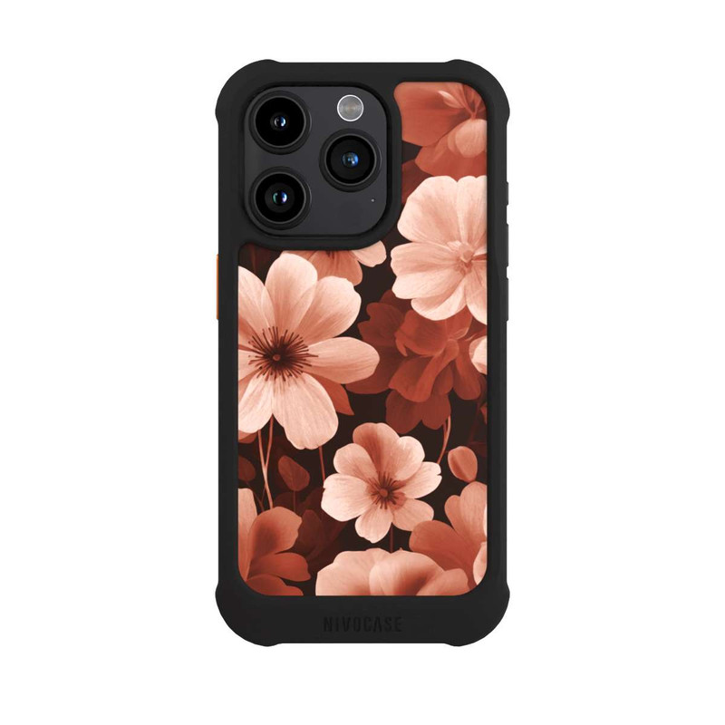 iPhone 15 Pro NIVOmax Red Negative Flowers with AI