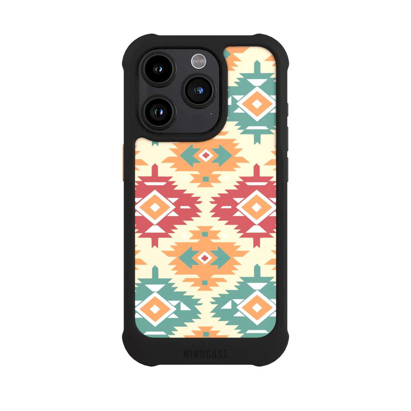 iPhone 15 Pro NIVOmax Modern Tribal Boho Aztec Geometric Design 1