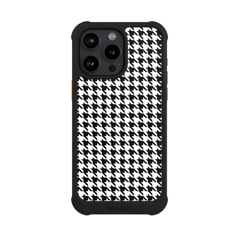iPhone 15 Pro Max NIVOmax Houndstooth black-white