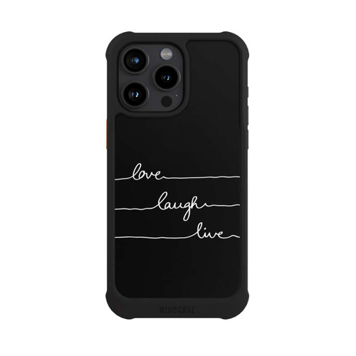 Apple iPhone 15 Pro Max NIVOmax Love Laugh Live weiß/schwarz