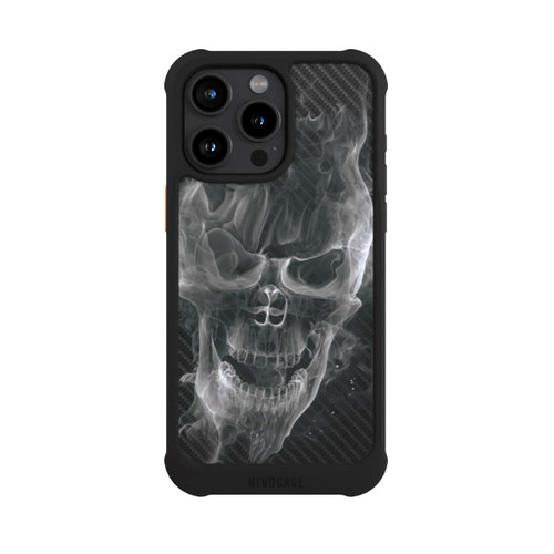 Apple iPhone 15 Pro Max NIVOmax rauchender Totenkopf Carbon