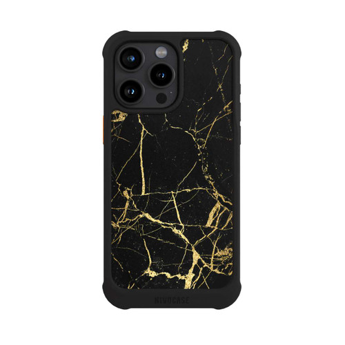 Apple iPhone 15 Pro Max NIVOmax Marbre Noir et Or