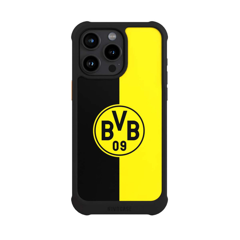 iPhone 15 Pro Max NIVOmax BVB Schwarz / Gelb