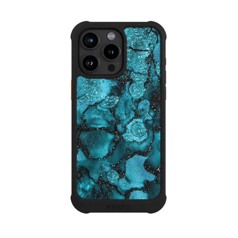 iPhone 15 Pro Max NIVOmax Paillettes Bleues