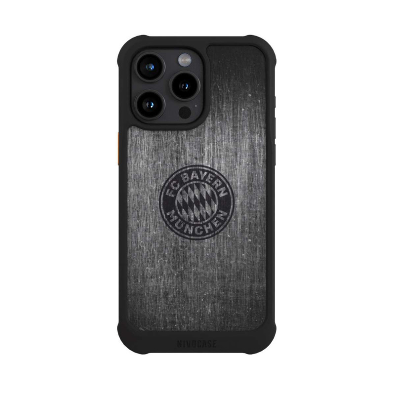 iPhone 15 Pro Max NIVOmax Metal look FCB Logo plain