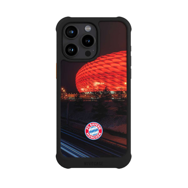 iPhone 15 Pro Max NIVOmax Allianz Arena bei Nacht FCB