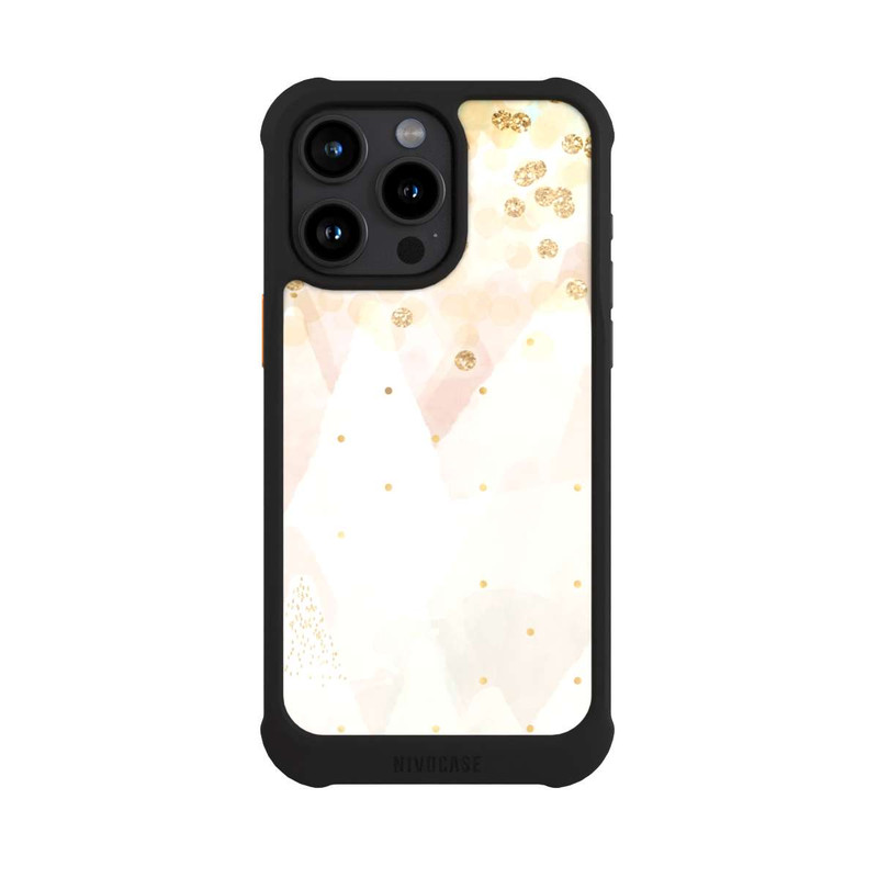 iPhone 15 Pro Max NIVOmax Look neige pailleté doré