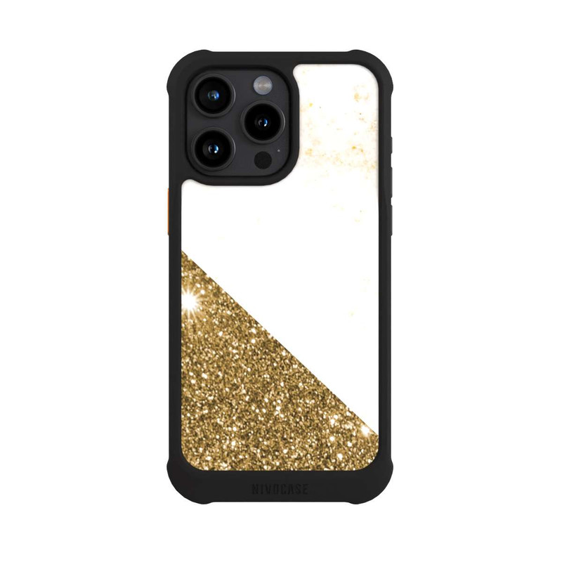 iPhone 15 Pro Max NIVOmax Collage de marbre doré