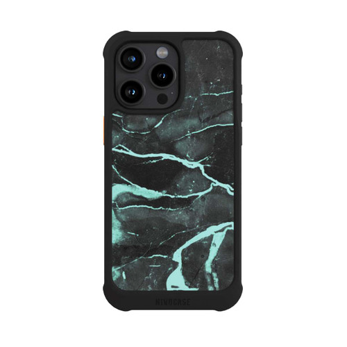 Apple iPhone 15 Pro Max NIVOmax Grauer und blauer Marmor