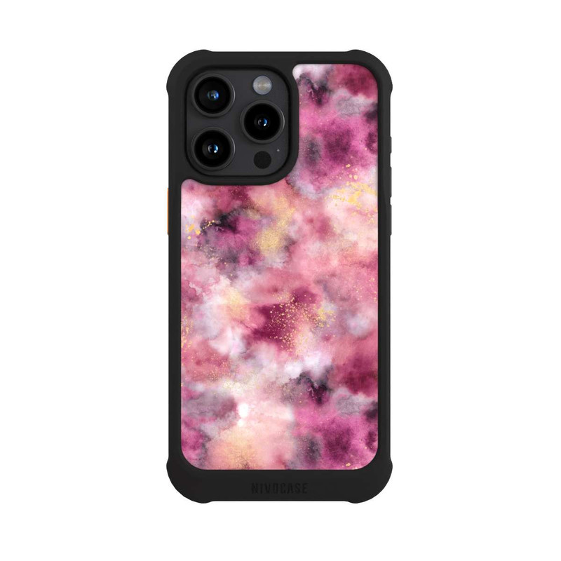 iPhone 15 Pro Max NIVOmax Rauchiges Marmoraquarell rosa