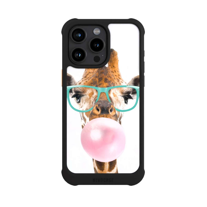 iPhone 15 Pro Max NIVOmax Giraffe mit Kaugummi