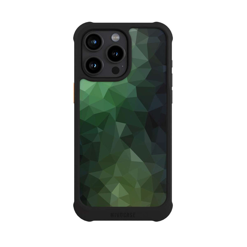 iPhone 15 Pro Max NIVOmax Polygonal Mosaic Green