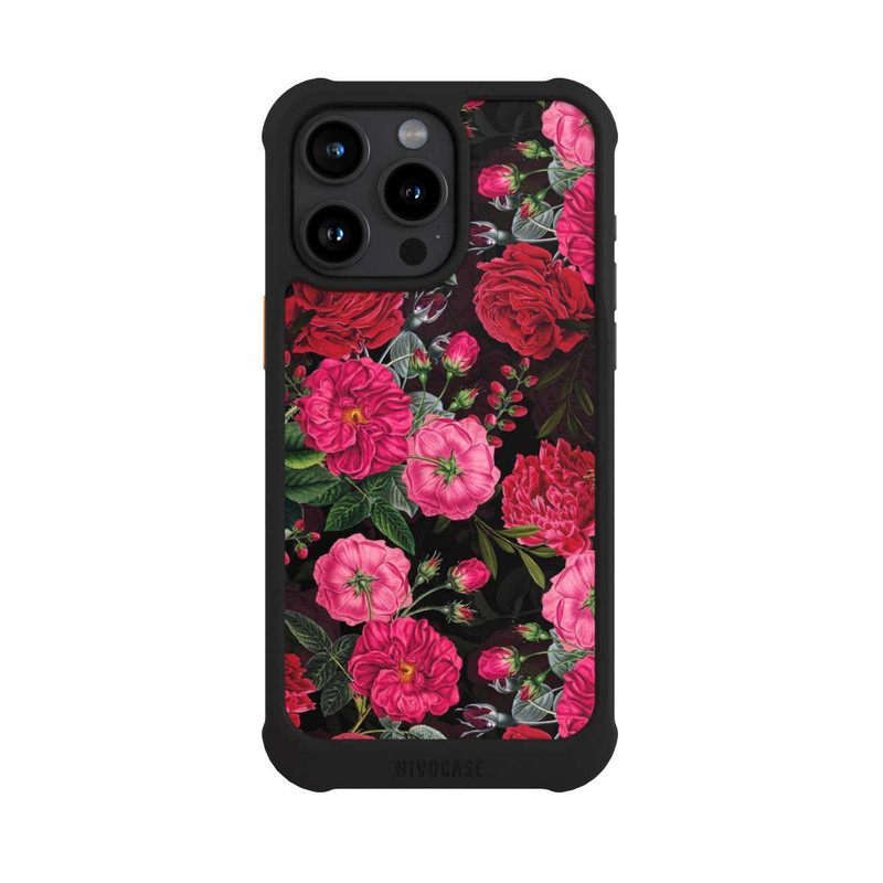 iPhone 15 Pro Max NIVOmax Fleurs Roses et Rouges