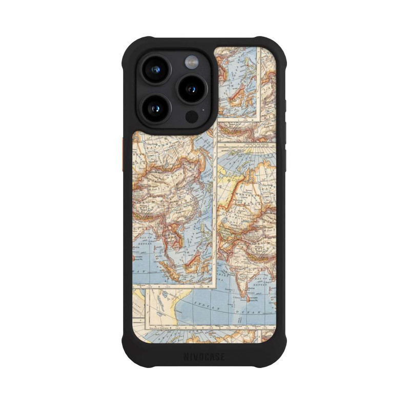 iPhone 15 Pro Max NIVOmax World Map Vintage