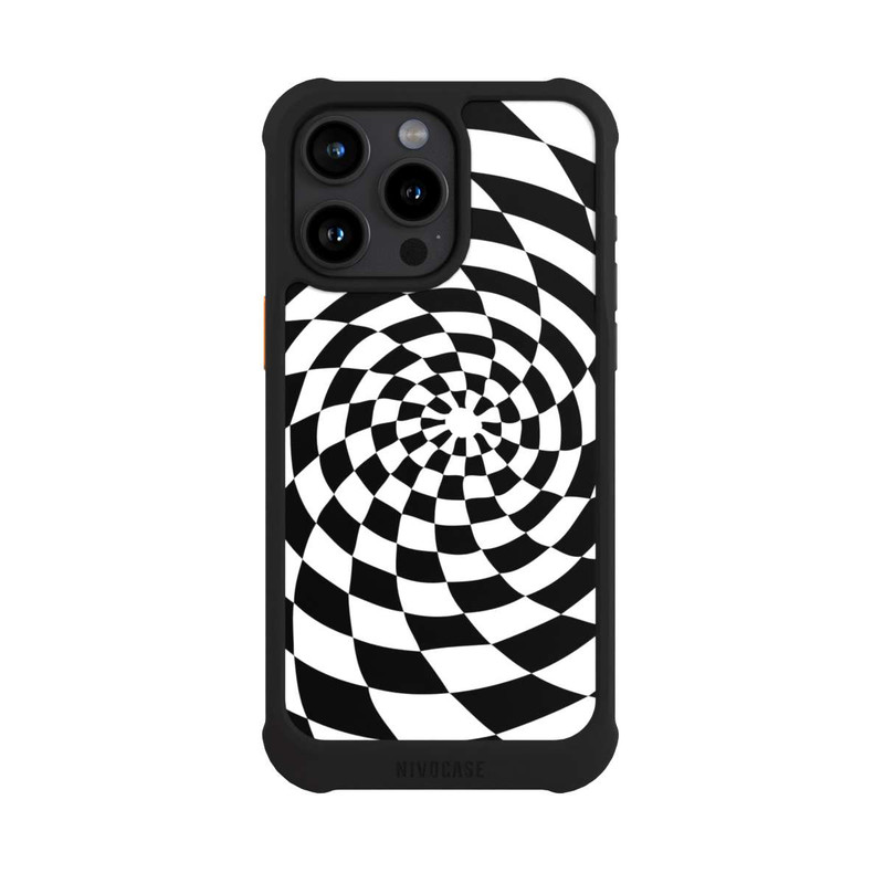 iPhone 15 Pro Max NIVOmax Illusion en noir et blanc