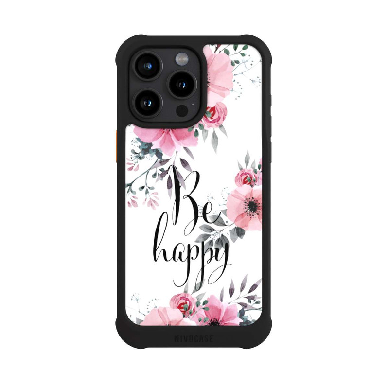 iPhone 15 Pro Max NIVOmax Be Happy Blumen