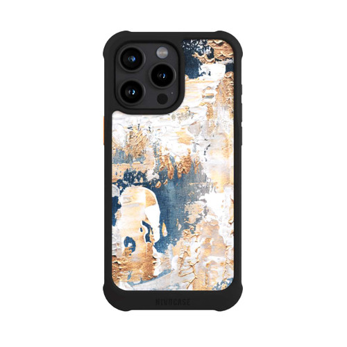 Apple iPhone 15 Pro Max NIVOmax Abstraktion Blau und Gold