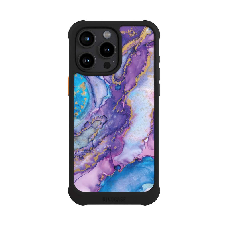 iPhone 15 Pro Max NIVOmax Purple und Blue Swirl Ink