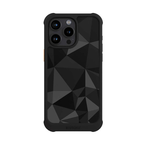Apple iPhone 15 Pro Max NIVOmax Polygonmuster schwarz