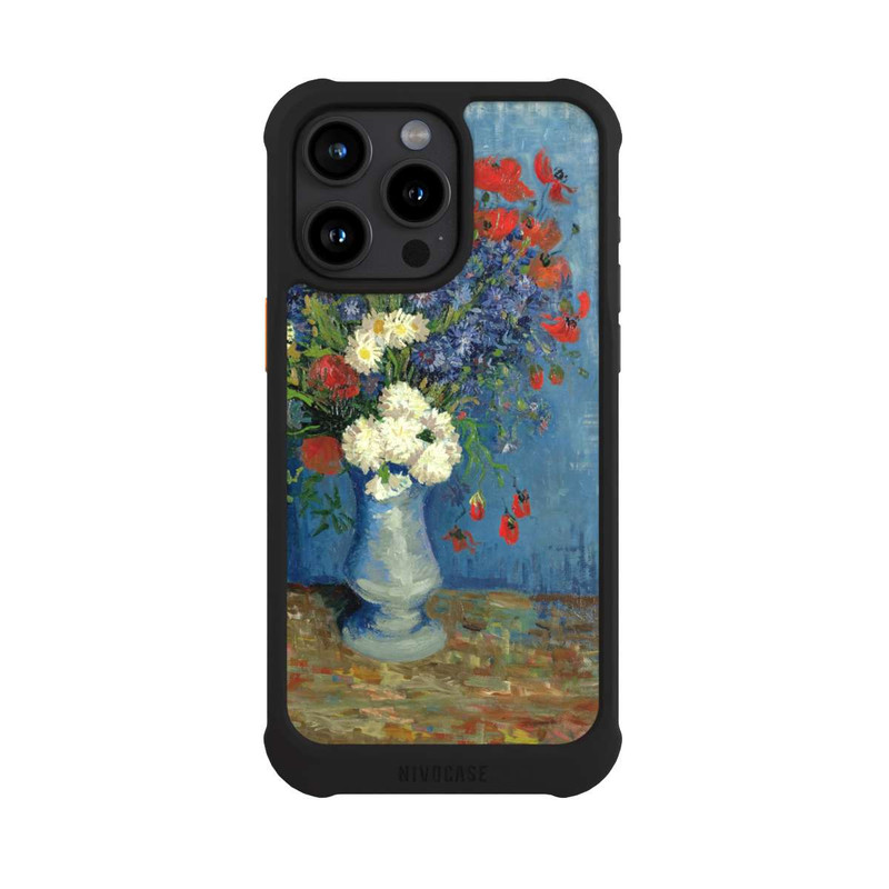 iPhone 15 Pro Max NIVOmax Vase avec Bleuets et Coquelicots - Vicent Van Gogh